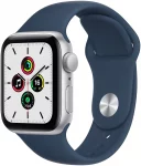 Apple Watch SE 40mm (GPS) Siver Aluminum Case with Abyss Blue Sport Band (MKNY3)