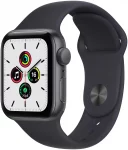 Apple Watch SE 40mm (GPS) Space Gray Aluminum Case with Midnight Sand Sport Band (MKQ13)