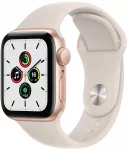 Apple Watch SE 44mm (GPS) Gold Aluminum Case with Starlight Sport Band (MKQ53)